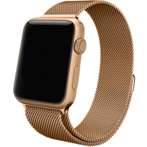 Ремінець Milanese Loop Design для Apple Watch 38/40/41/42mm(ser.10) Champagne