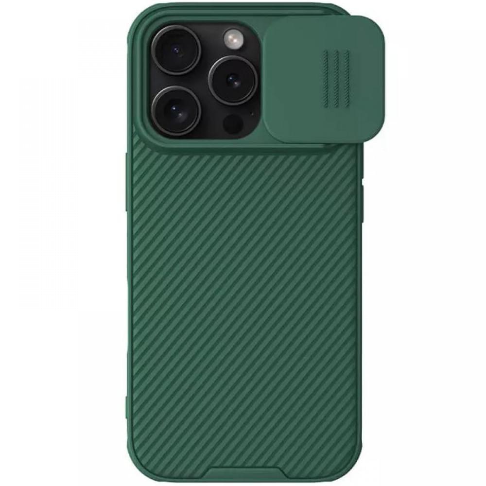 Карбонова накладка Nillkin CamShield Pro для Apple iPhone 16 Pro Max (6.9") Deep Green