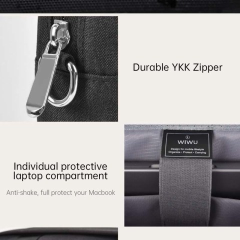 Сумка для ноутбуку WIWU Minimalist Laptop II 13.3" / 13.6" / 14.2" Black