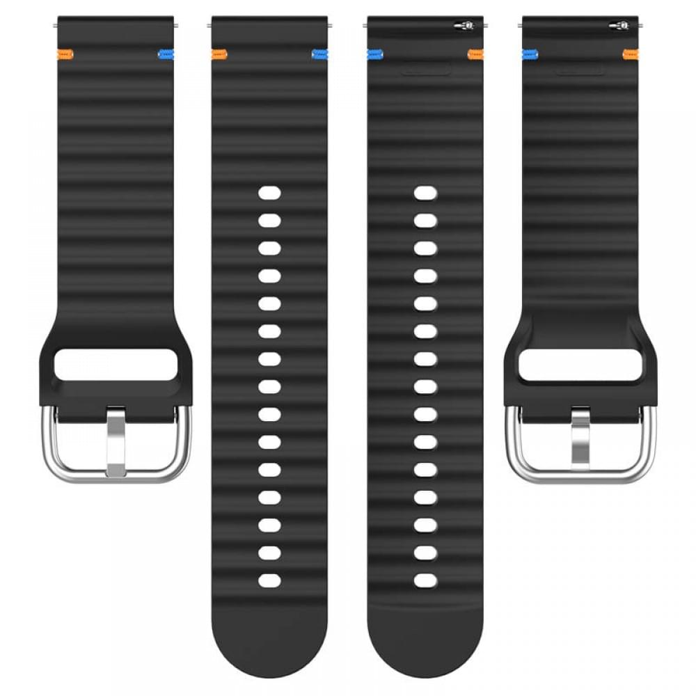 Силіконовий ремінець Wavy для Smart Watch 22mm Black