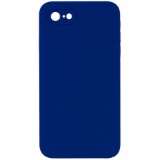 Silicone Case Square Full Camera Protective (AA) NOLOGO для Apple iPhone 7 / 8 / SE (2020) (4.7") Синій / Deep navy