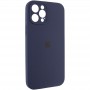 Чохол Silicone Case Full Camera Protective (AA) для Apple iPhone 12 Pro Max (6.7") Темно-синій / Midnight blue