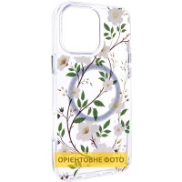 TPU+PC чохол Clear Garden with MagSafe для Apple iPhone 17 Air (6.5") White Gardenia