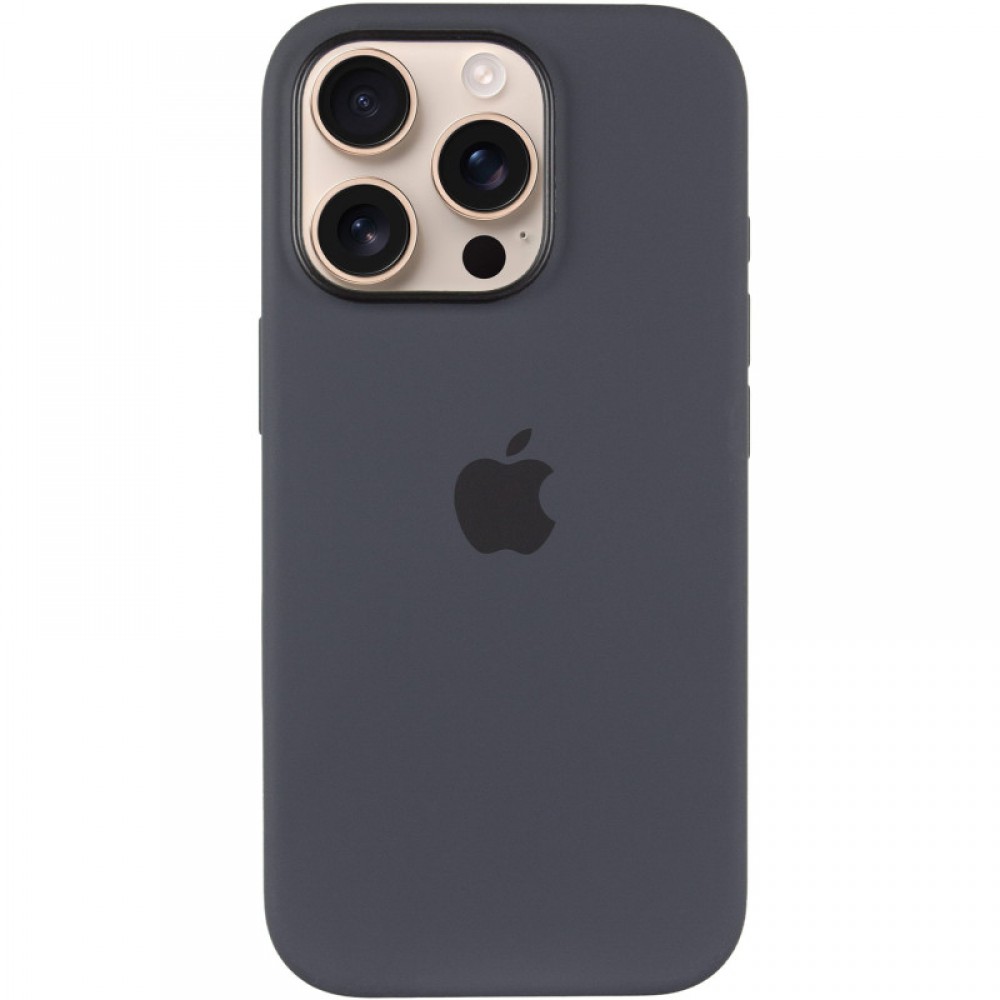 Чохол Silicone case (AAA) with Magsafe and Animation (button) для Apple iPhone 16 Pro Max (6.9") Black