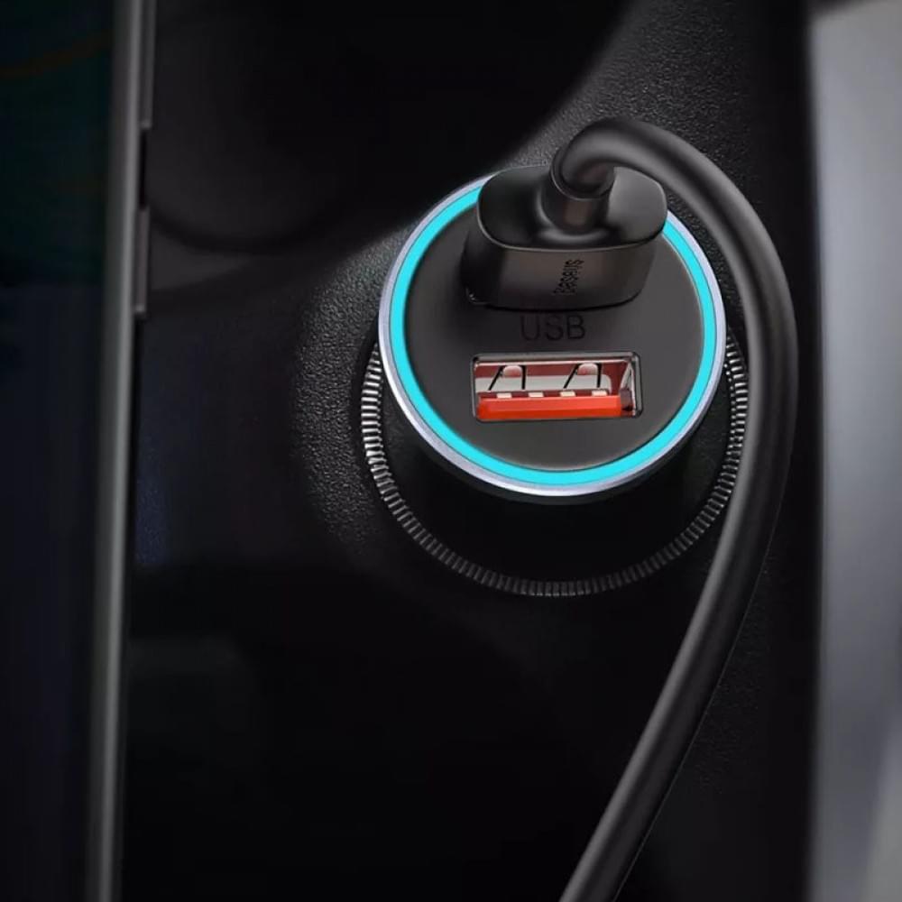 АЗП Baseus Golden Contactor Pro 40W 2USB + Type-C 5A (1m) (TZCCJD-A0G) Сірий