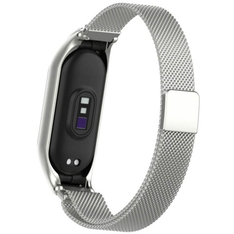 Ремінець Milanese Loop Design для Xiaomi Mi Band 5/6 Срібний