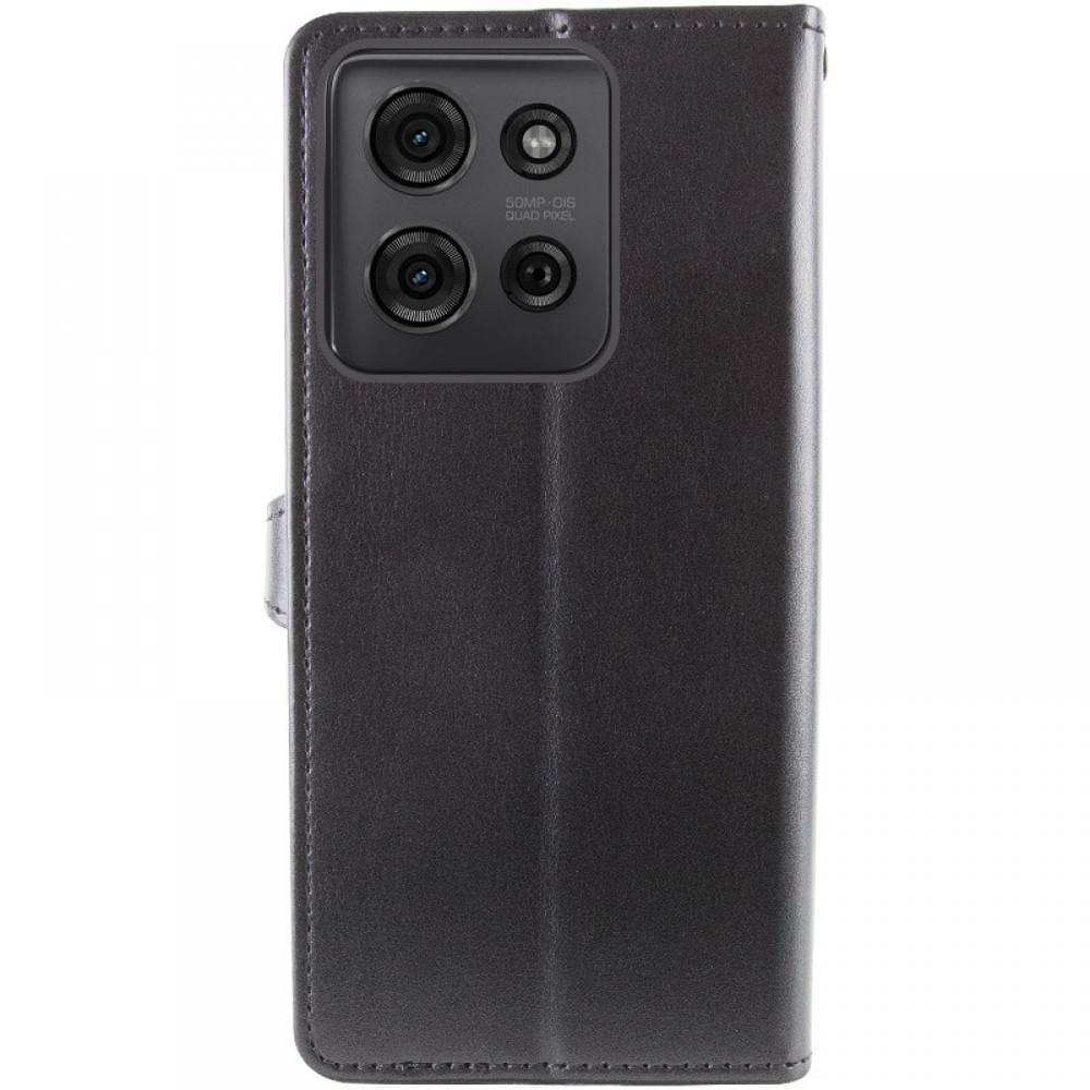 Шкіряний чохол-книжка GETMAN Gallant (PU) для Motorola Moto G75 5G Чорний