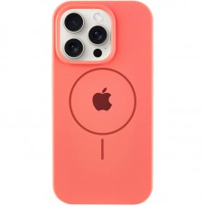 Чохол Silicone Case Full Protective (AA) with MagSafe для Apple iPhone 16 Pro Max (6.9") Кавуновий / Watermelon red