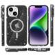 Чохол TPU Galaxy Sparkle (MagFit) для Apple iPhone 13 / 14 (6.1") Black+Glitter