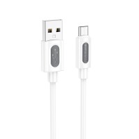 Дата кабель Borofone BX114 Structure USB to MicroUSB 2.4A (1m) White