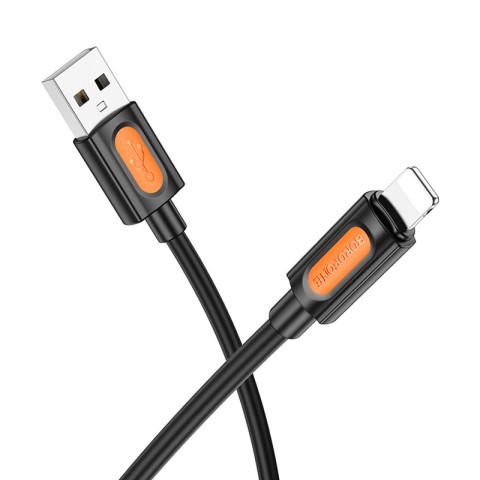 Дата кабель Borofone BX114 Structure USB to Lightning 2.4A (1m) Black