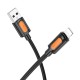 Дата кабель Borofone BX114 Structure USB to Lightning 2.4A (1m) Black