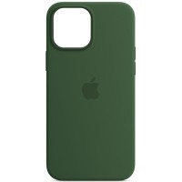 Чохол Silicone case (AAA) with Magsafe для Apple iPhone 13 Pro (6.1") Зелений / Clover