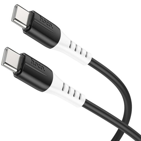 Дата кабель Hoco X82 Silicone Type-C to Type-C 60W (1m) Black