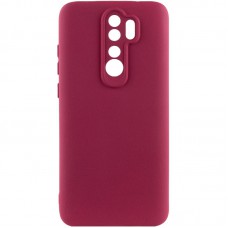 Чохол Silicone Cover Lakshmi Full Camera (AA) для Xiaomi Redmi 9 Бордовий / Marsala