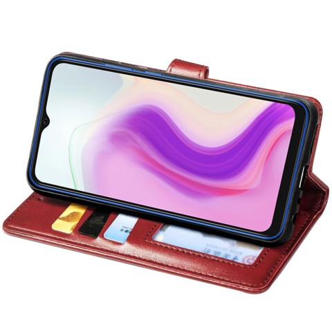 Шкіряний чохол-книжка GETMAN Gallant (PU) для Umidigi A7s Червоний