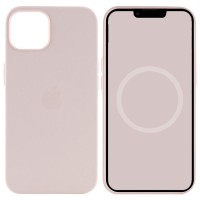 Чохол Silicone case (AAA) with Magsafe and Animation для Apple iPhone 15 (6.1") Рожевий / Light pink