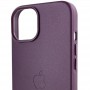 Шкіряний чохол Leather Case (AA Plus) with MagSafe для Apple iPhone 12 Pro / 12 (6.1") Dark Cherry