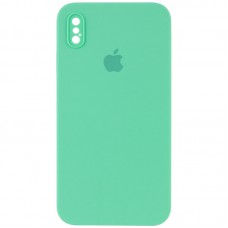 Чохол Silicone Case Square Full Camera Protective (AA) для Apple iPhone XS Max (6.5") Зелений / Spearmint
