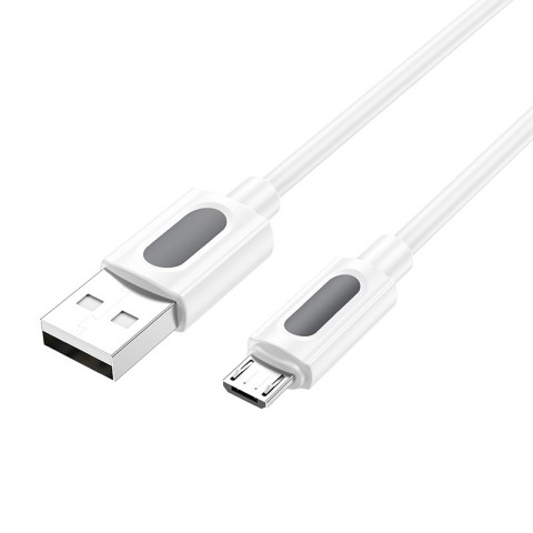 Дата кабель Borofone BX114 Structure USB to MicroUSB 2.4A (1m) White