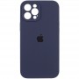Чохол Silicone Case Full Camera Protective (AA) для Apple iPhone 12 Pro Max (6.7") Темно-синій / Midnight blue / PVH