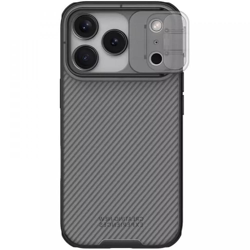 Карбонова накладка Nillkin CamShield Pro для Apple iPhone 17 Pro (6.3") Transparent black