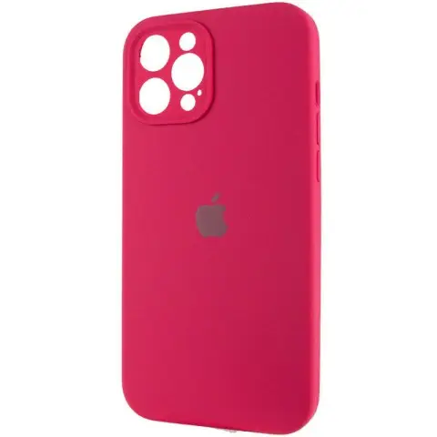 Чохол Silicone Case Full Camera Protective (AA) для Apple iPhone 12 Pro (6.1") Червоний / Rose Red