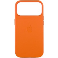 Шкіряний чохол Leather Case (AAA) with MagSafe and Animation для Apple iPhone 17 Pro Max (6.9") Orange