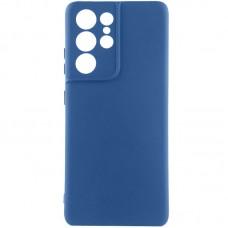 Чохол TPU GETMAN Liquid Silk Full Camera для Samsung Galaxy S22 Ultra Синій / Navy Blue