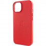Шкіряний чохол Leather Case (AA Plus) with MagSafe для Apple iPhone 14 (6.1") Crimson