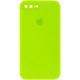 Чохол Silicone Case Square Full Camera Protective (AA) для Apple iPhone 7 plus / 8 plus (5.5") Салатовий / Neon green