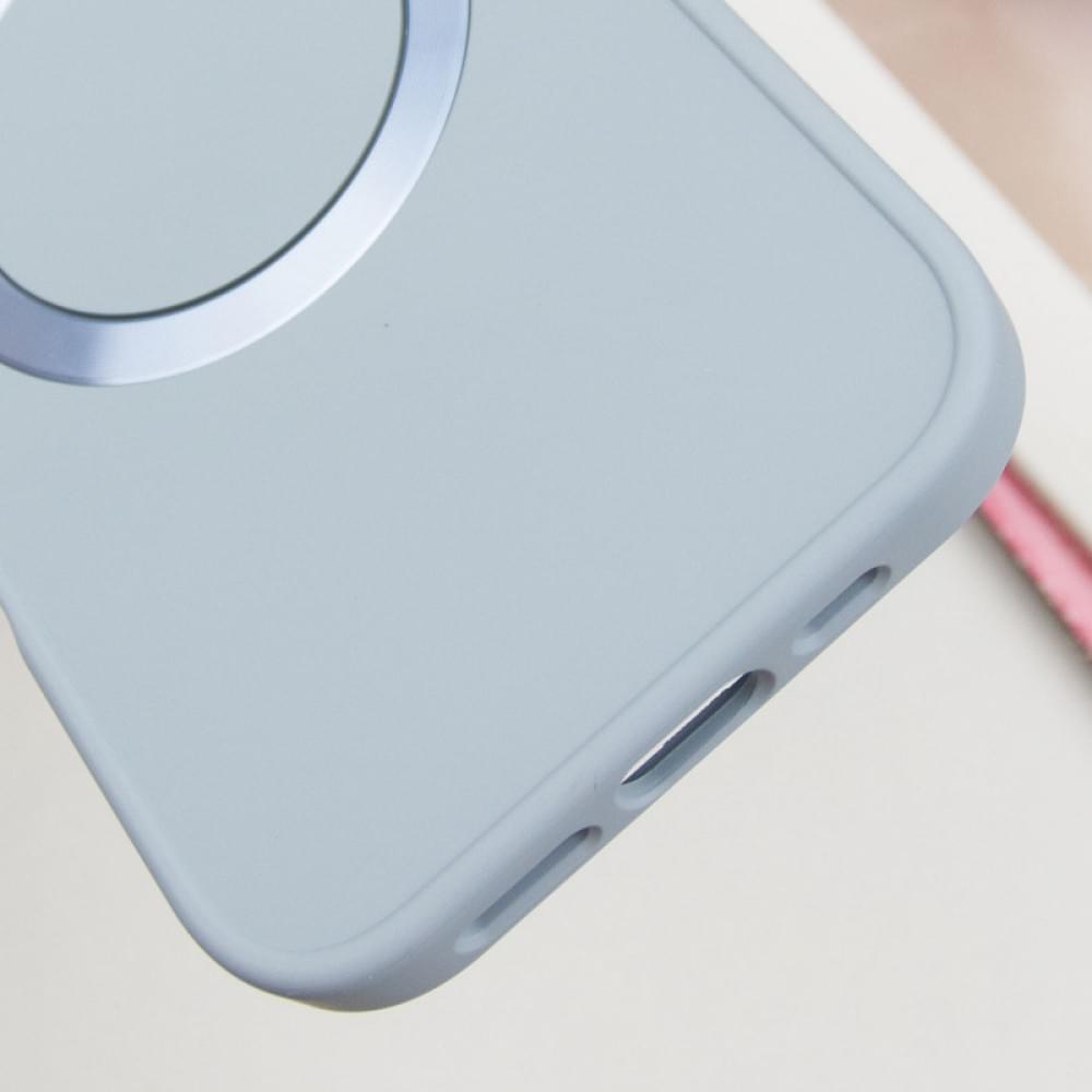 TPU чохол Bonbon Metal Style with MagSafe для Apple iPhone 16 (6.1") Блакитний / Mist Blue