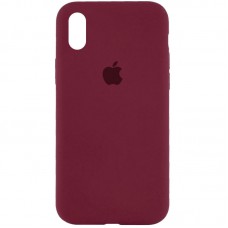 Чохол Silicone Case Full Protective (AA) для Apple iPhone XR (6.1") Бордовий / Plum