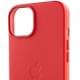 Шкіряний чохол Leather Case (AA Plus) with MagSafe для Apple iPhone 14 (6.1") Crimson