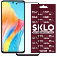 Захисне скло SKLO 3D (full glue) для Oppo A98 Чорний
