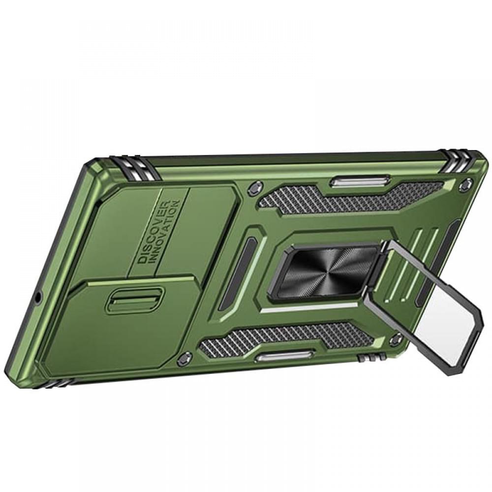 Ударостійкий чохол Camshield Army Ring для Samsung Galaxy S24 Ultra Оливковий / Army Green