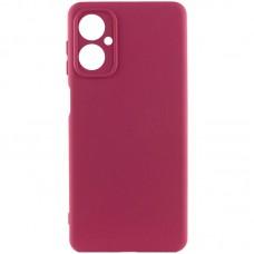 Чохол TPU GETMAN Liquid Silk Full Camera для Motorola Moto G14 Бордовий / Marsala
