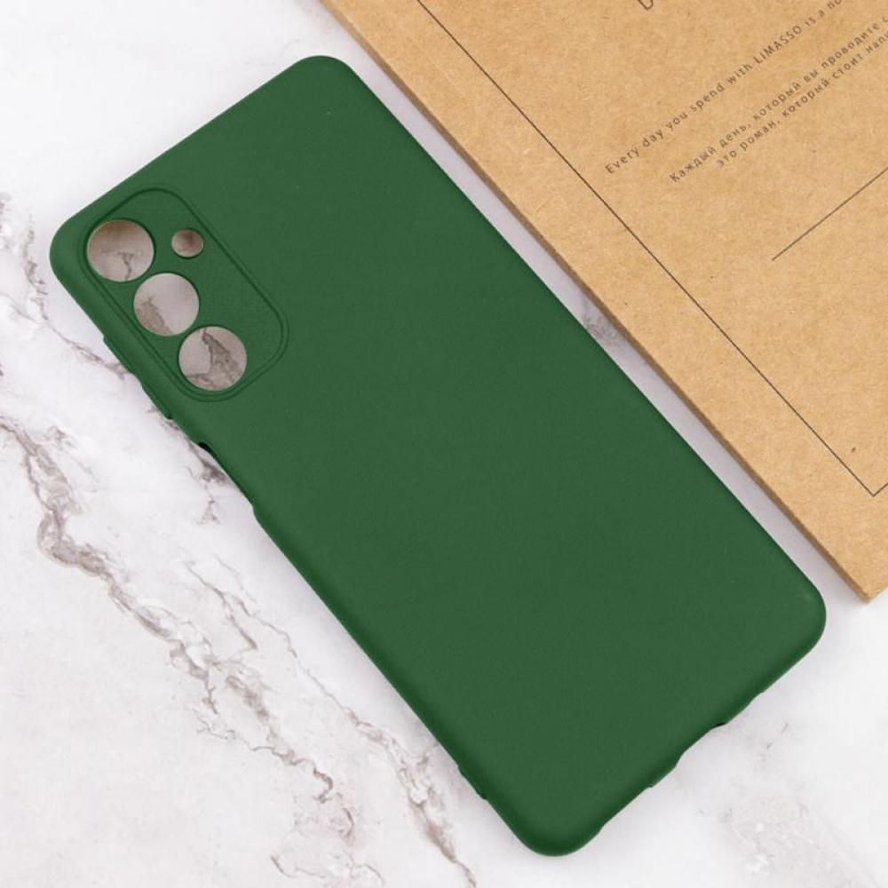 Чохол TPU GETMAN Liquid Silk Full Camera для Samsung Galaxy M34 5G Зелений / Dark green
