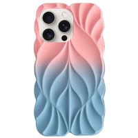TPU чохол Leaf для Apple iPhone 15 Pro (6.1") Pink / Blue