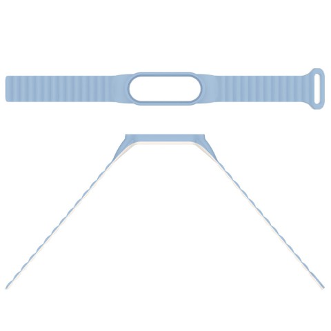 Ремінець Dual-color Magnetic для Xiaomi Mi Band 7/6/5/4/3 Lilac Blue / White