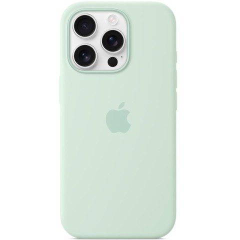 Чохол Silicone case (AAA) with Magsafe and Animation (button) для Apple iPhone 16 Pro Max (6.9") Aquamarine