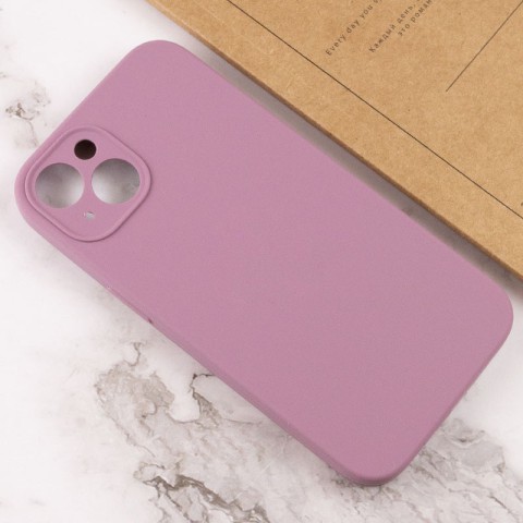 Чохол Silicone Case Full Camera Protective (AA) NO LOGO для Apple iPhone 14 (6.1") Ліловий / Lilac Pride