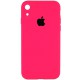 Чохол Silicone Case Square Full Camera Protective (AA) для Apple iPhone XR (6.1") Рожевий / Barbie pink