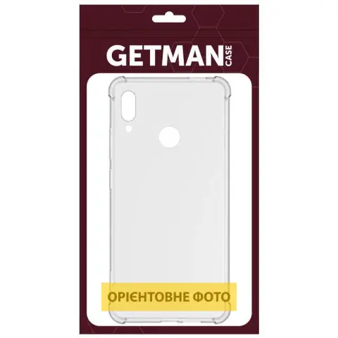 TPU чохол GETMAN Ease logo посилені кути Full Camera для Huawei P40 Lite Безбарвний (прозорий)