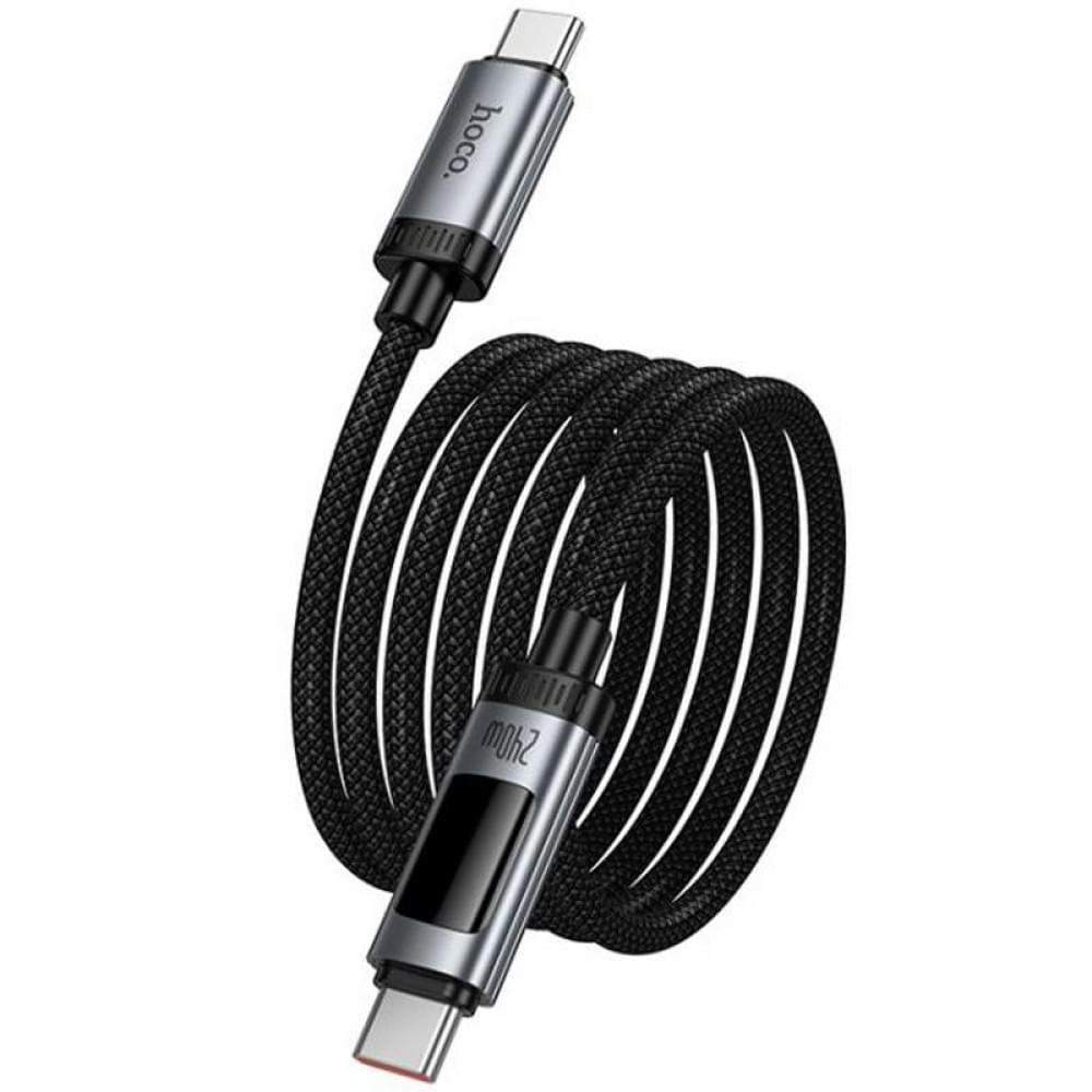 Дата кабель Hoco U148 Lord with display Type-C to Type-C 240W (1.2m) Black