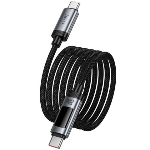 Дата кабель Hoco U148 Lord with display Type-C to Type-C 240W (1.2m) Black