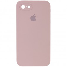Чохол Silicone Case Square Full Camera Protective (AA) для Apple iPhone 6/6s (4.7") Рожевий / Pink Sand