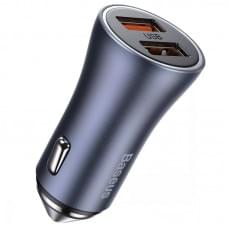 АЗП Baseus Golden Contactor Pro 40W 2USB + Type-C 5A (1m) (TZCCJD-A0G) Сірий