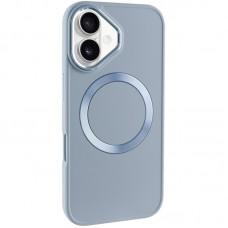 TPU чохол Bonbon Metal Style with MagSafe для Apple iPhone 16 (6.1") Блакитний / Mist Blue