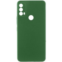 Чохол TPU GETMAN Liquid Silk Full Camera для Motorola Moto E40 Зелений / Dark green